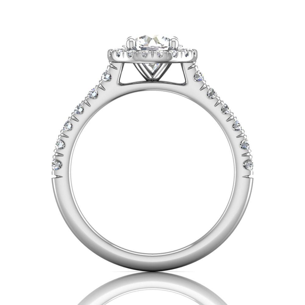 Vincents Fine Jewelry | Martin Flyer | Cutdown Micropave Halo Engagement Ring