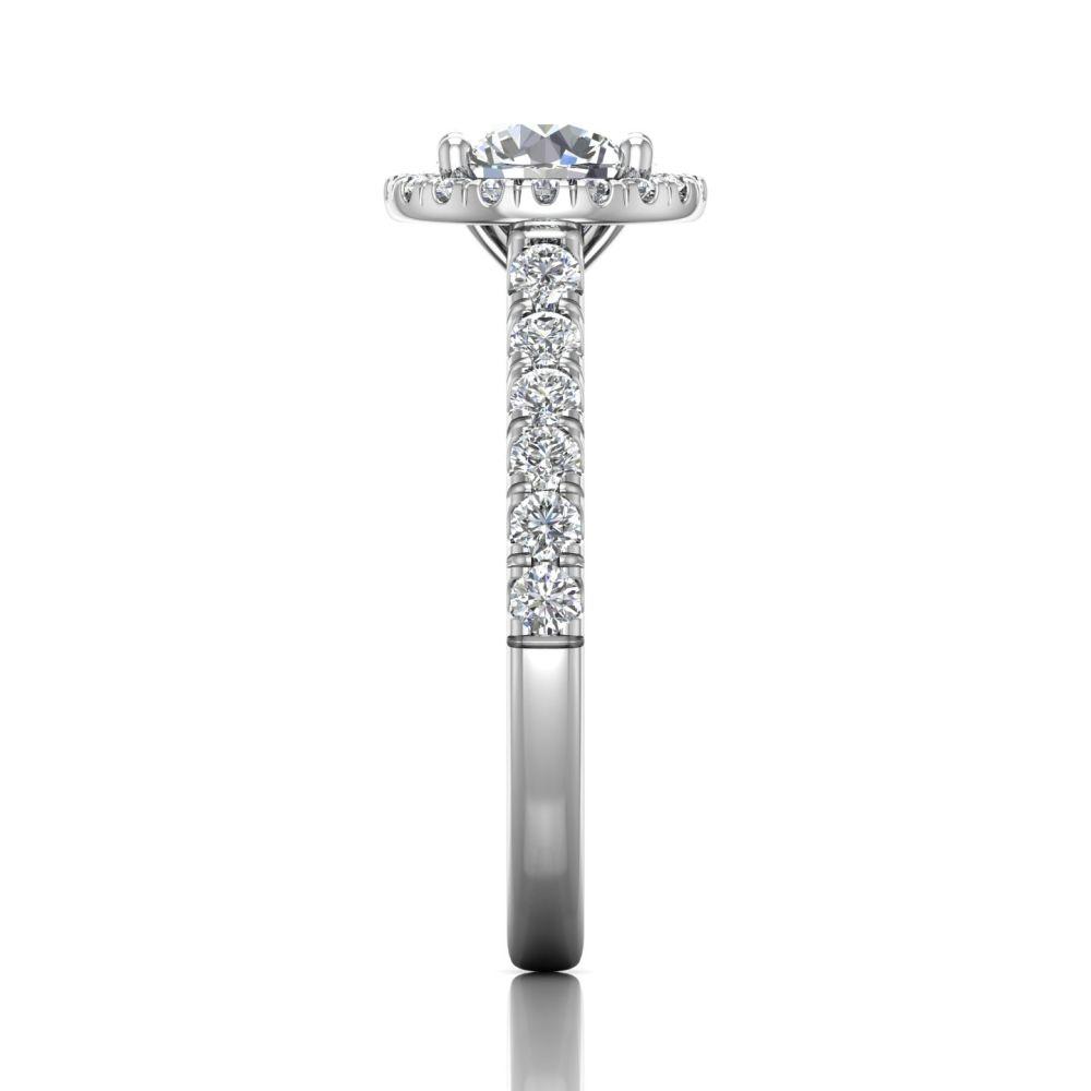 Vincents Fine Jewelry | Martin Flyer | Cutdown Micropave Halo Engagement Ring