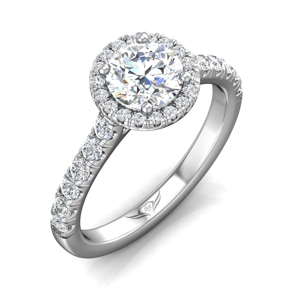 Vincents Fine Jewelry | Martin Flyer | Cutdown Micropave Halo Engagement Ring