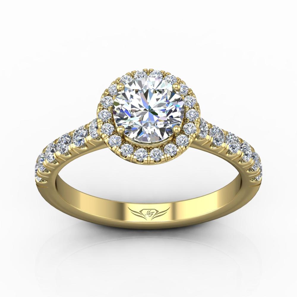 Vincents Fine Jewelry | Martin Flyer | Cutdown Micropave Halo Engagement Ring