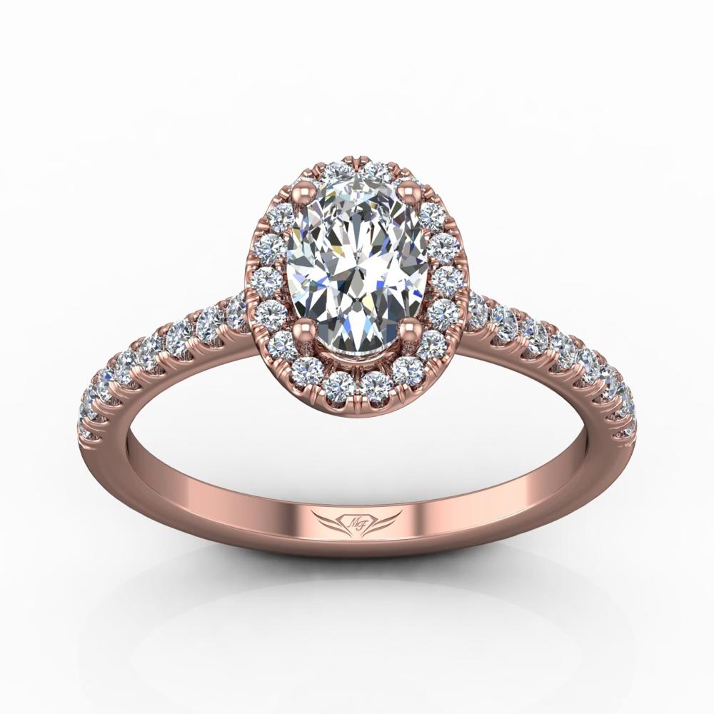 Vincents Fine Jewelry | Martin Flyer | Cutdown Micropave Halo Engagement Ring