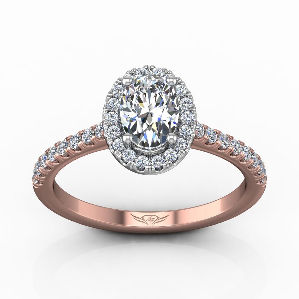 Vincents Fine Jewelry | Martin Flyer | Cutdown Micropave Halo Engagement Ring