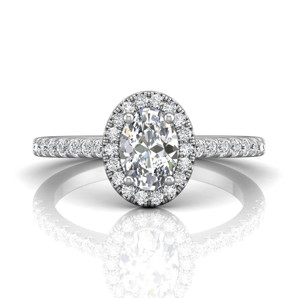 Vincents Fine Jewelry | Martin Flyer | Cutdown Micropave Halo Engagement Ring