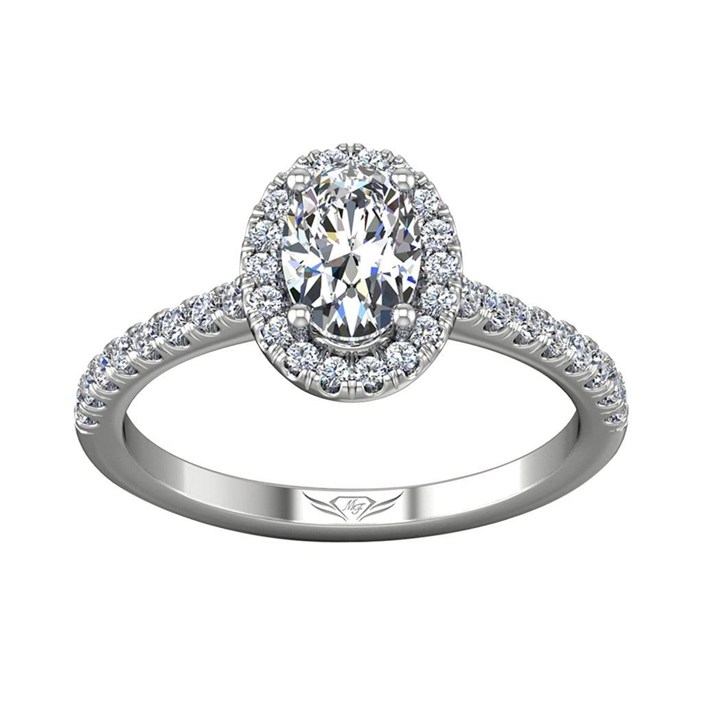 Vincents Fine Jewelry | Martin Flyer | Cutdown Micropave Halo Engagement Ring
