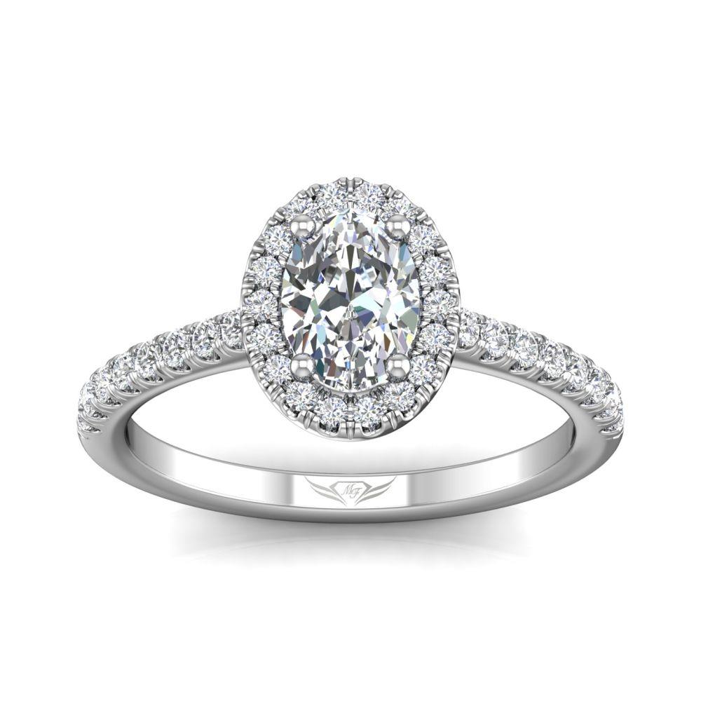 Vincents Fine Jewelry | Martin Flyer | Cutdown Micropave Halo Engagement Ring