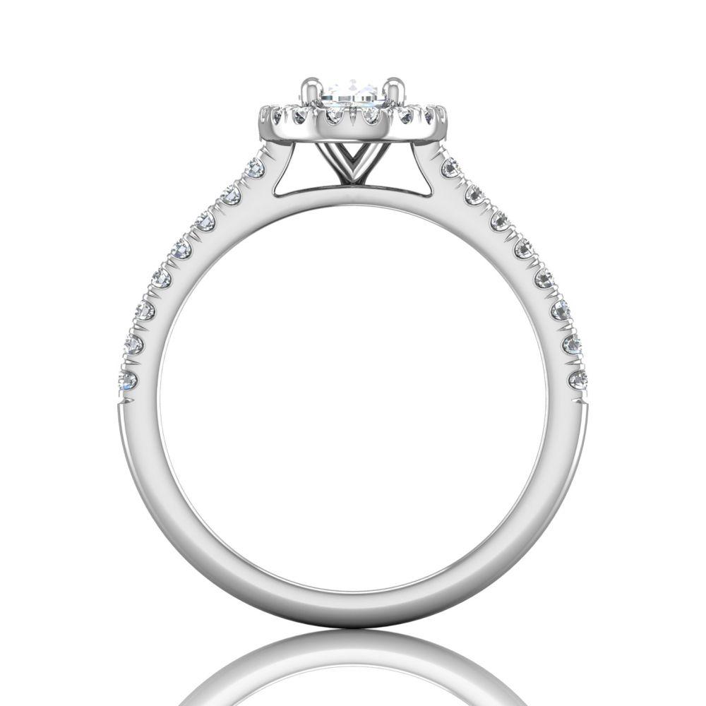 Vincents Fine Jewelry | Martin Flyer | Cutdown Micropave Halo Engagement Ring