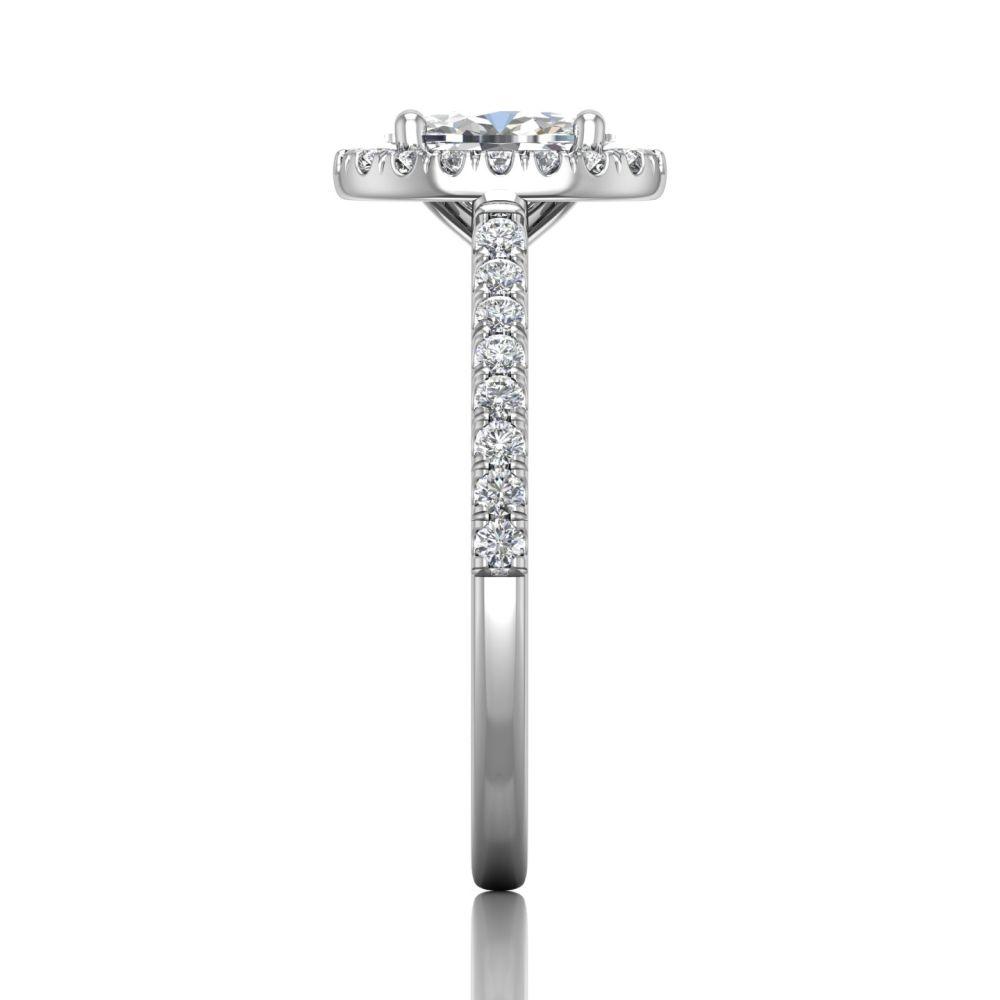 Vincents Fine Jewelry | Martin Flyer | Cutdown Micropave Halo Engagement Ring