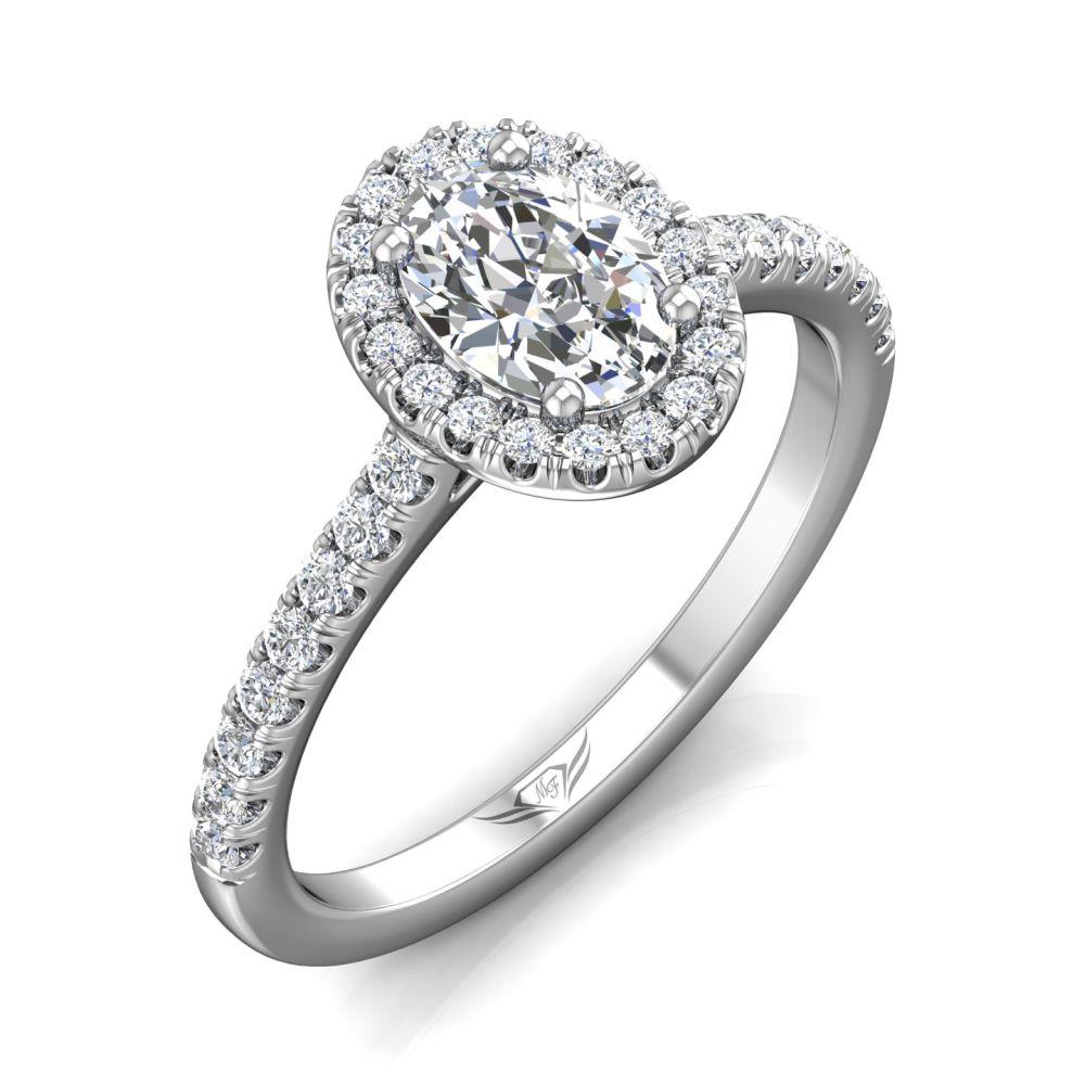 Vincents Fine Jewelry | Martin Flyer | Cutdown Micropave Halo Engagement Ring