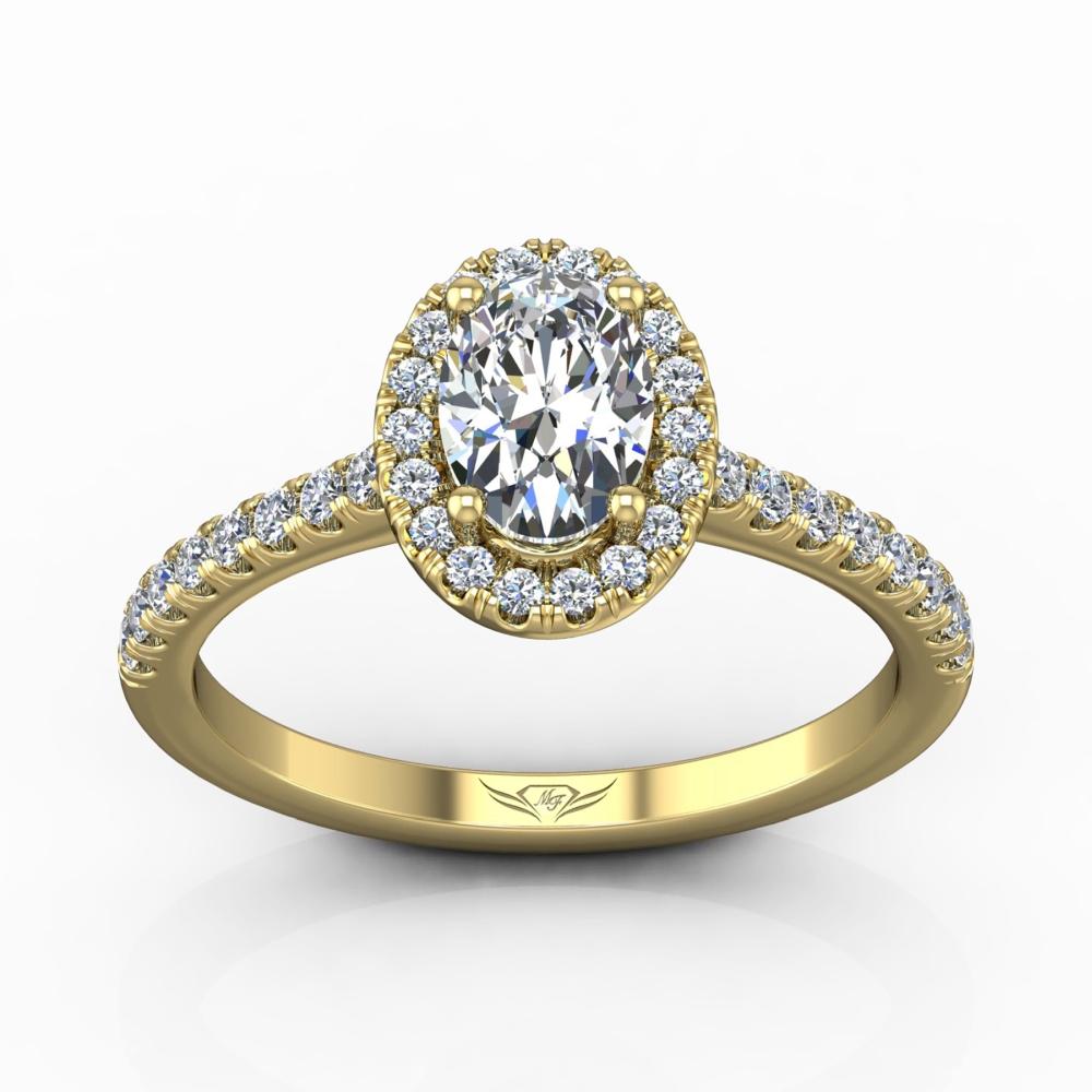 Vincents Fine Jewelry | Martin Flyer | Cutdown Micropave Halo Engagement Ring