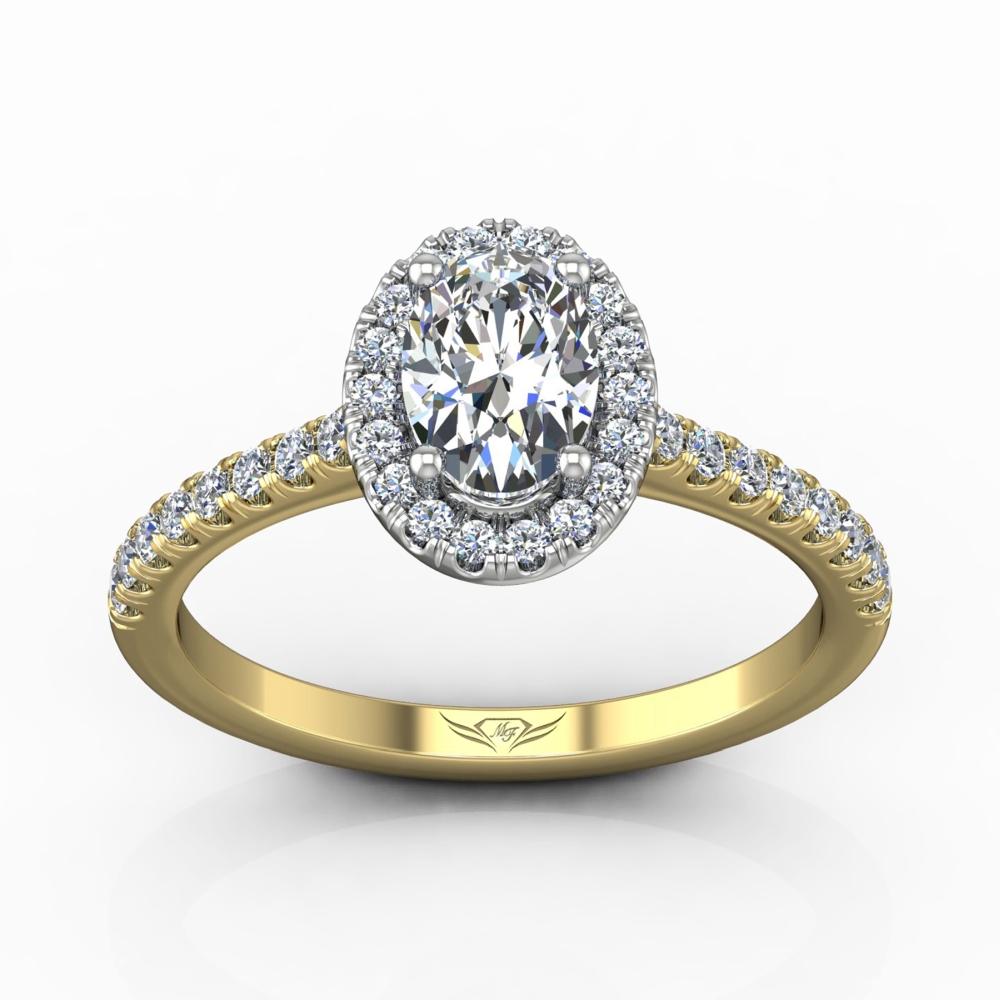 Vincents Fine Jewelry | Martin Flyer | Cutdown Micropave Halo Engagement Ring