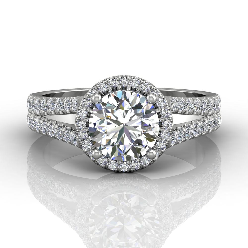 Vincents Fine Jewelry | Martin Flyer | Cutdown Micropave Engagement Ring