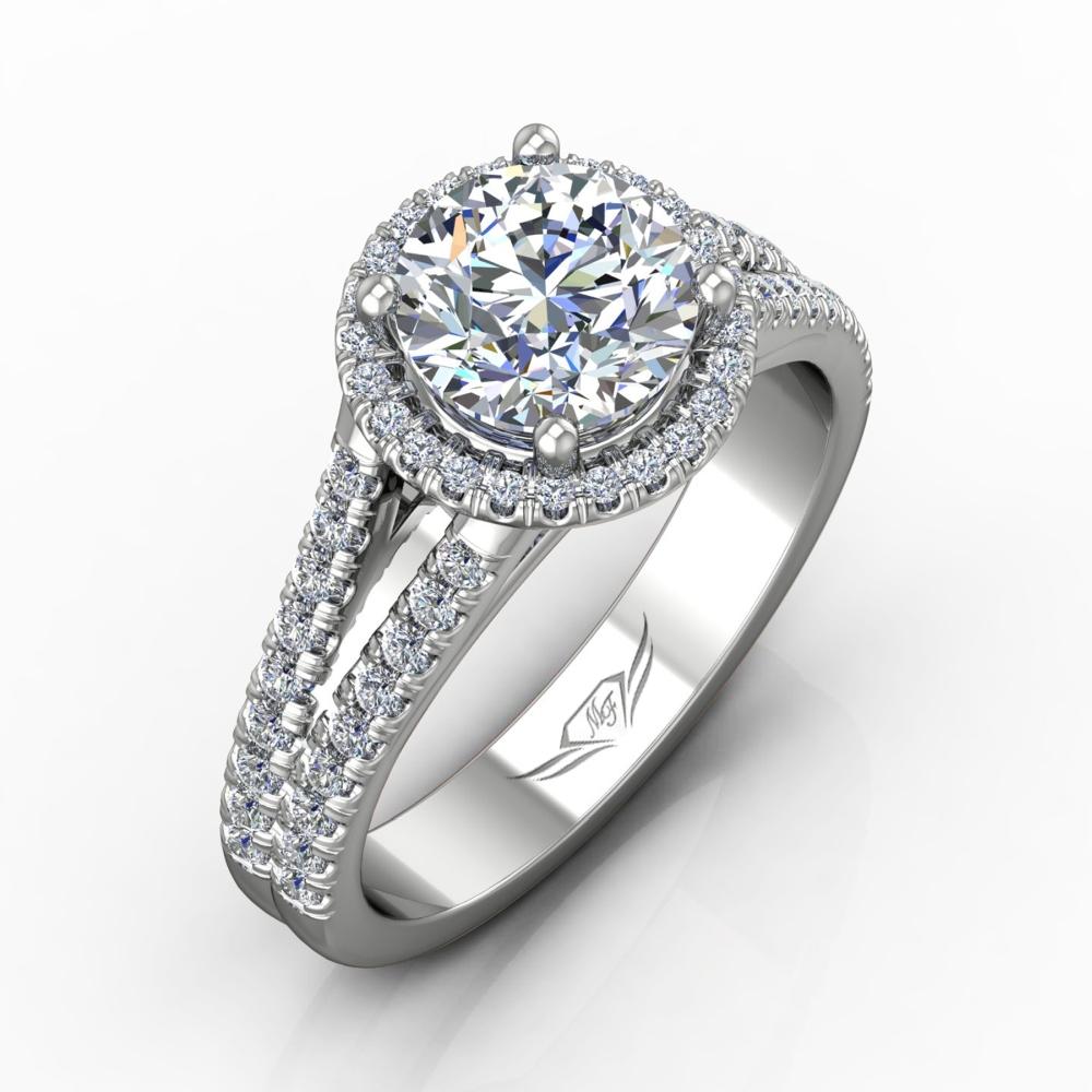 Vincents Fine Jewelry | Martin Flyer | Cutdown Micropave Engagement Ring