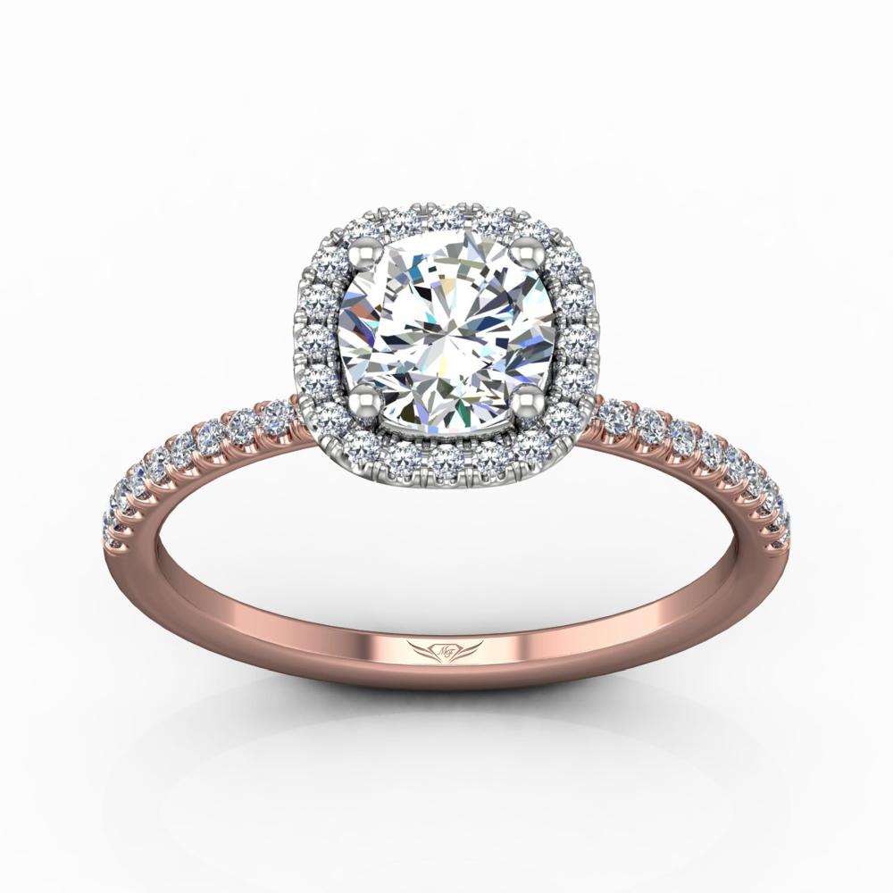 Vincents Fine Jewelry | Martin Flyer | Cutdown Micropave Halo Engagement Ring