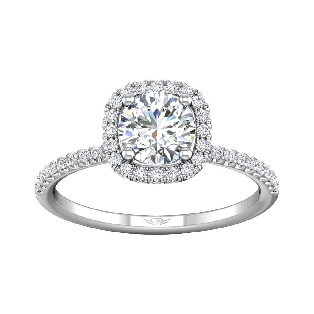 Vincents Fine Jewelry | Martin Flyer | Cutdown Micropave Halo Engagement Ring