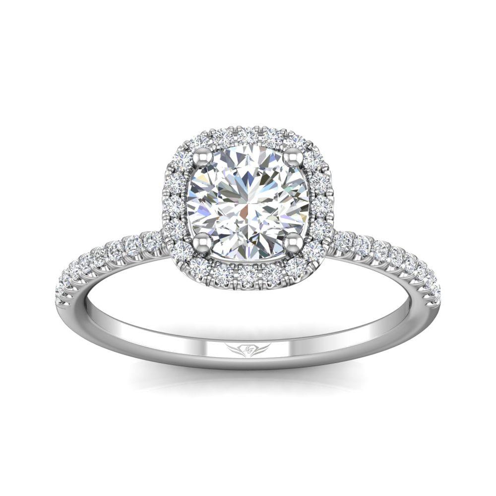 Vincents Fine Jewelry | Martin Flyer | Cutdown Micropave Halo Engagement Ring