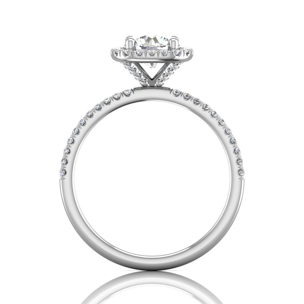 Vincents Fine Jewelry | Martin Flyer | Cutdown Micropave Halo Engagement Ring