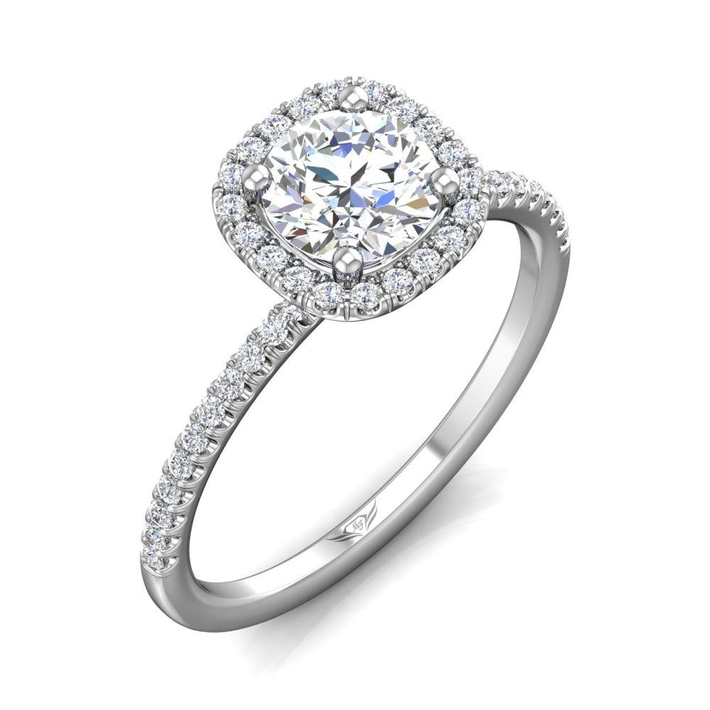 Vincents Fine Jewelry | Martin Flyer | Cutdown Micropave Halo Engagement Ring