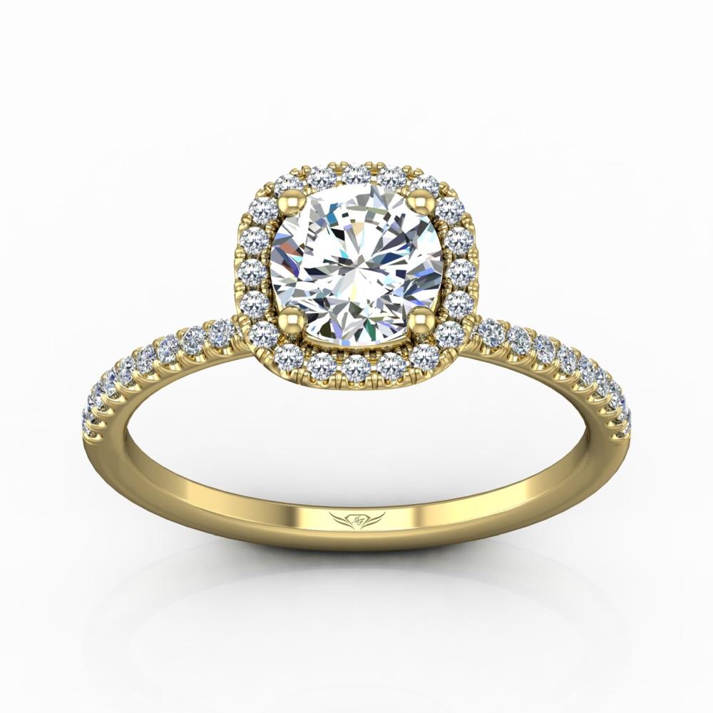 Vincents Fine Jewelry | Martin Flyer | Cutdown Micropave Halo Engagement Ring