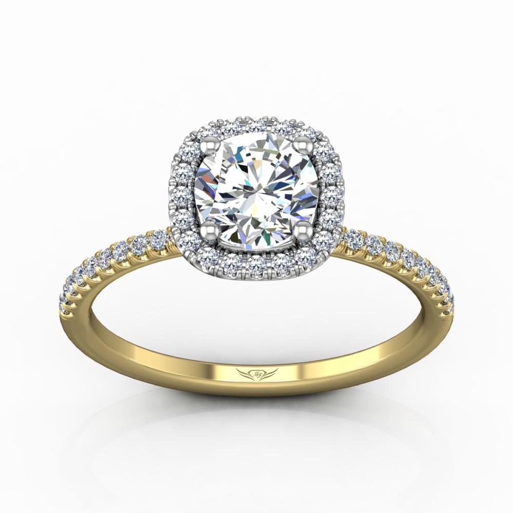Vincents Fine Jewelry | Martin Flyer | Cutdown Micropave Halo Engagement Ring