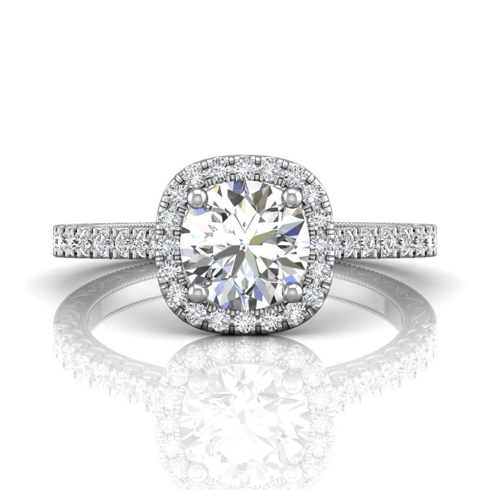 Vincents Fine Jewelry | Martin Flyer | Cutdown Micropave Engagement Ring
