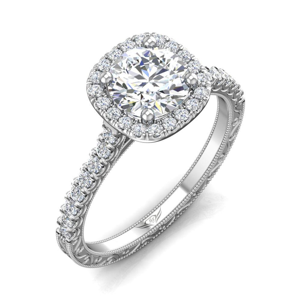 Vincents Fine Jewelry | Martin Flyer | Cutdown Micropave Engagement Ring