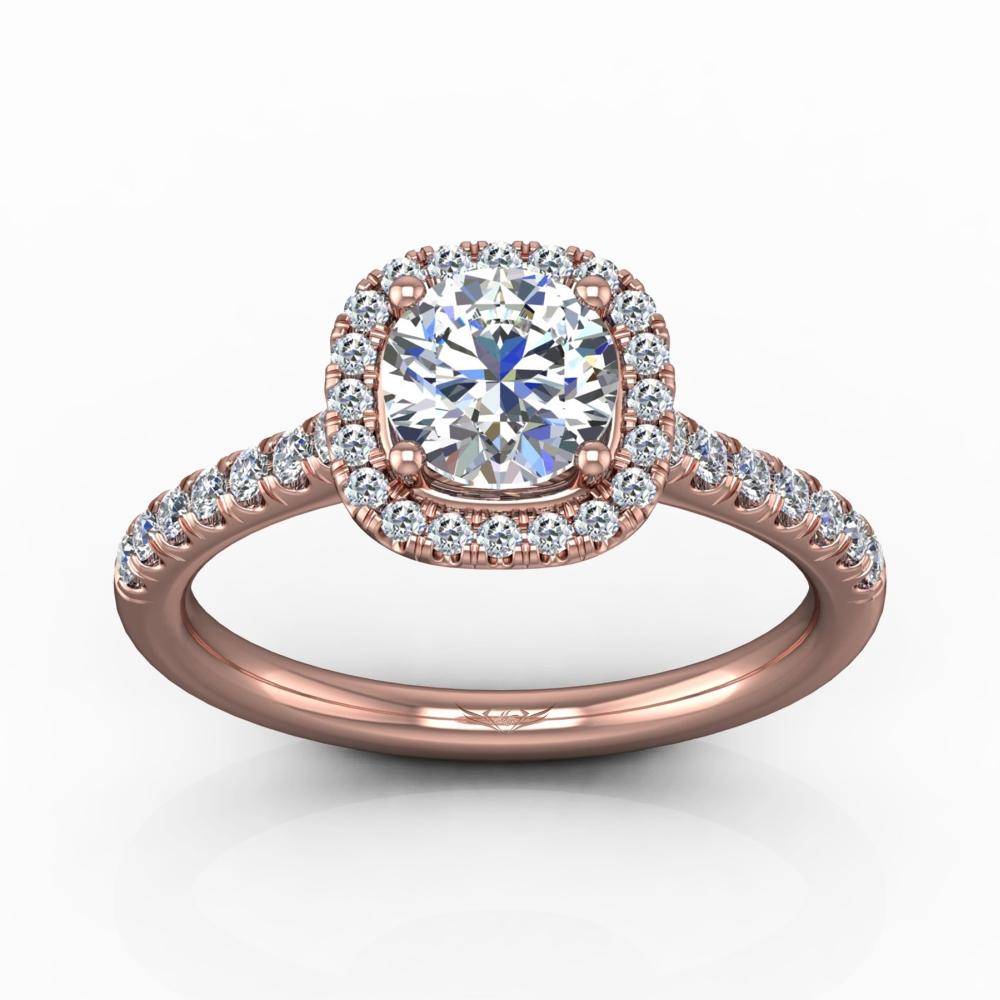 Vincents Fine Jewelry | Martin Flyer | Cutdown Micropave Halo Engagement Ring