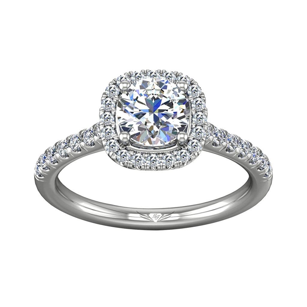 Vincents Fine Jewelry | Martin Flyer | Cutdown Micropave Halo Engagement Ring
