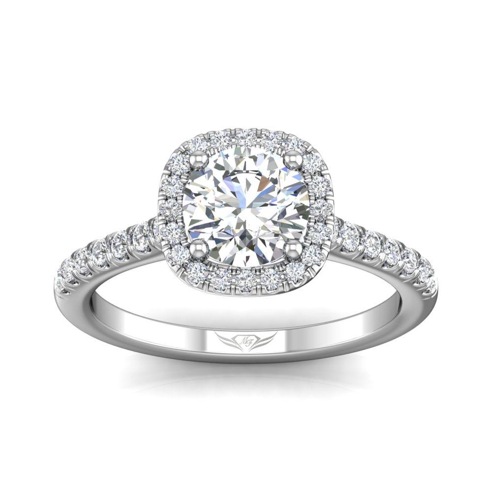 Vincents Fine Jewelry | Martin Flyer | Cutdown Micropave Halo Engagement Ring