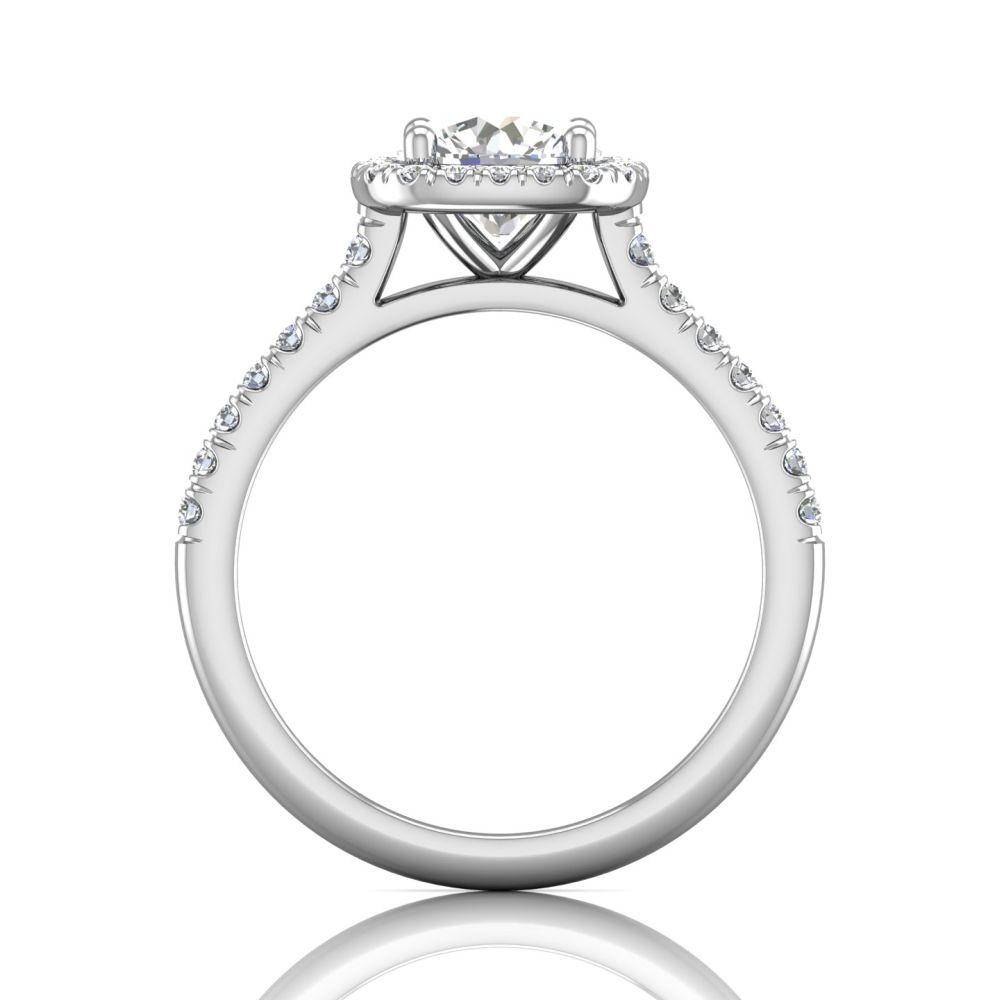 Vincents Fine Jewelry | Martin Flyer | Cutdown Micropave Halo Engagement Ring