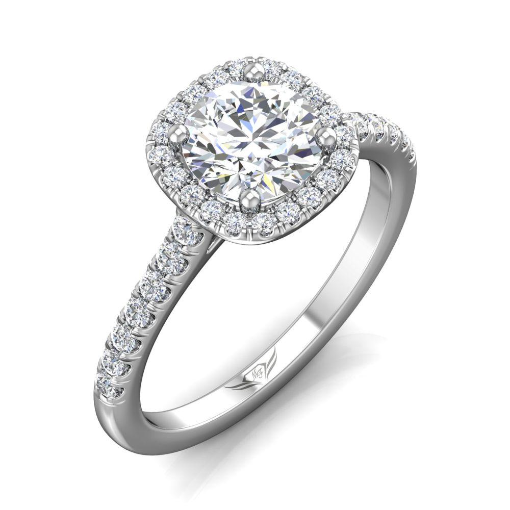 Vincents Fine Jewelry | Martin Flyer | Cutdown Micropave Halo Engagement Ring