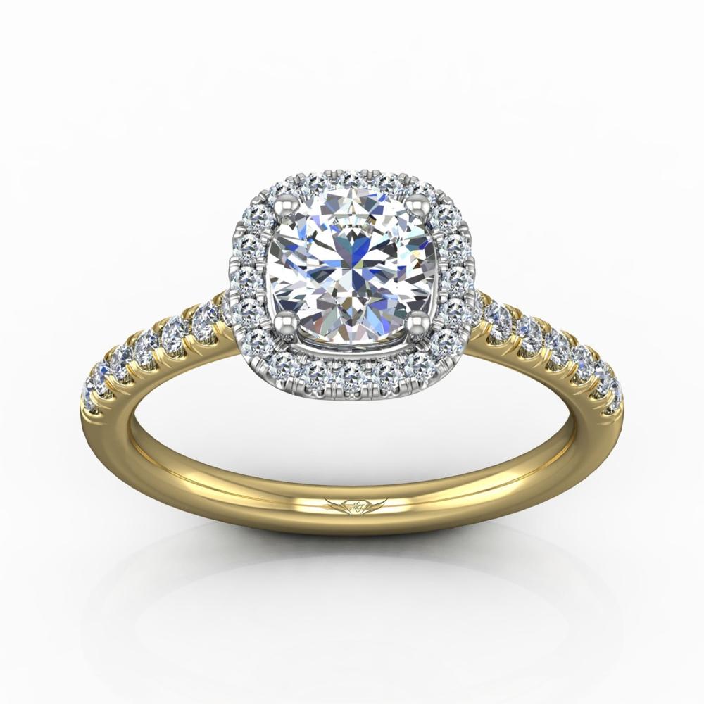 Vincents Fine Jewelry | Martin Flyer | Cutdown Micropave Halo Engagement Ring