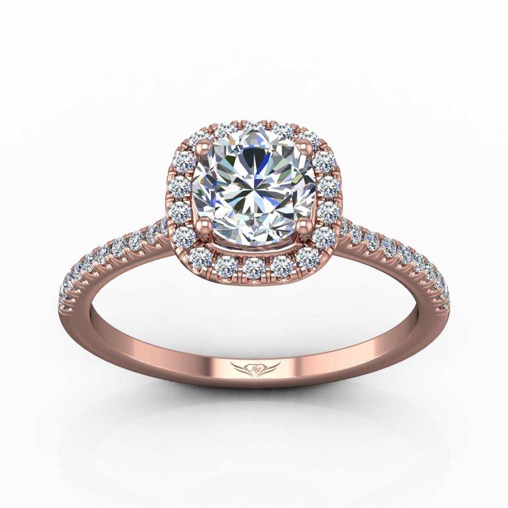 Vincents Fine Jewelry | Martin Flyer | Cutdown Micropave Halo Engagement Ring