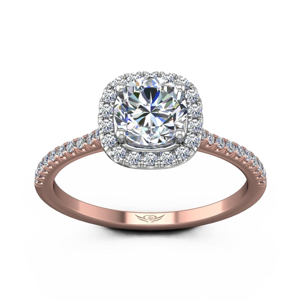 Vincents Fine Jewelry | Martin Flyer | Cutdown Micropave Halo Engagement Ring