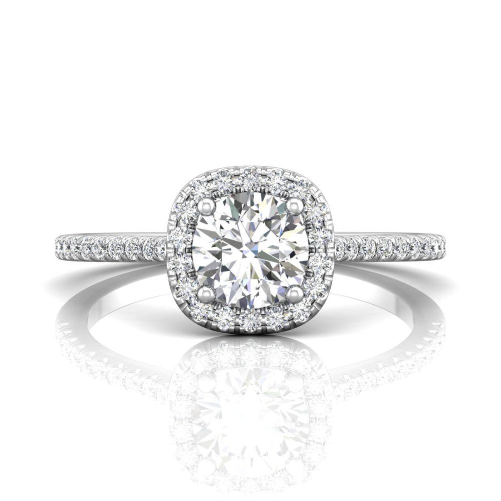 Vincents Fine Jewelry | Martin Flyer | Cutdown Micropave Halo Engagement Ring