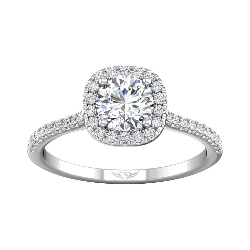 Vincents Fine Jewelry | Martin Flyer | Cutdown Micropave Halo Engagement Ring
