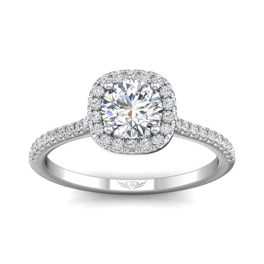 Vincents Fine Jewelry | Martin Flyer | Cutdown Micropave Halo Engagement Ring
