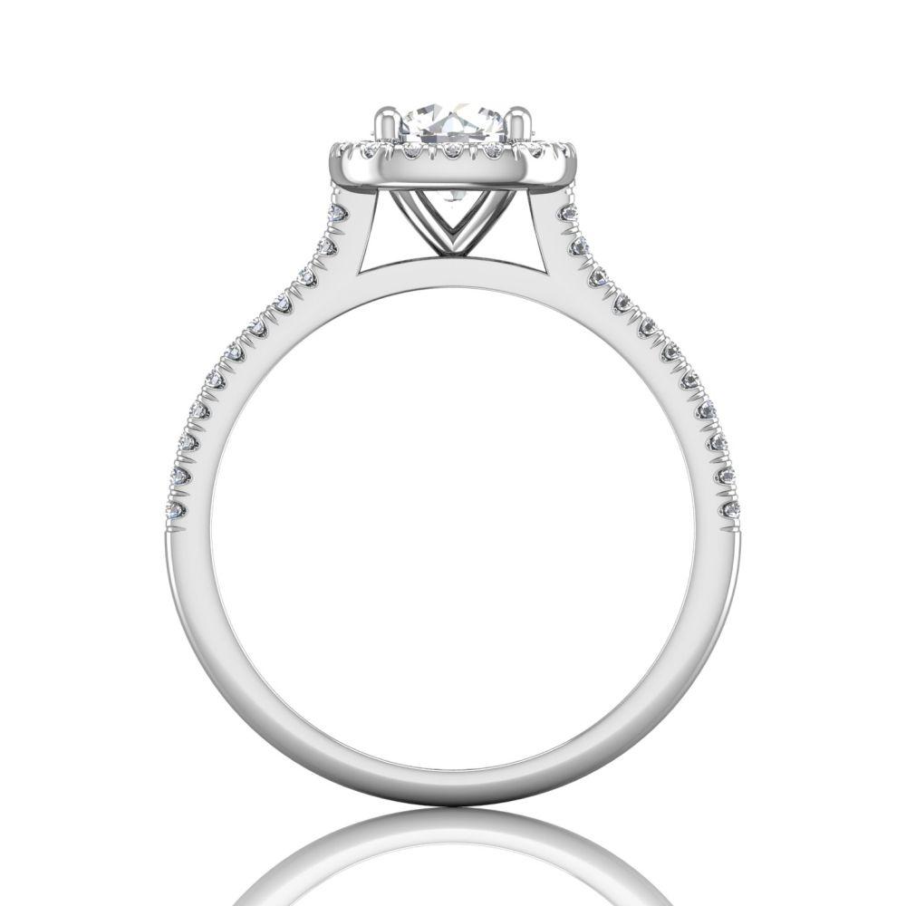 Vincents Fine Jewelry | Martin Flyer | Cutdown Micropave Halo Engagement Ring