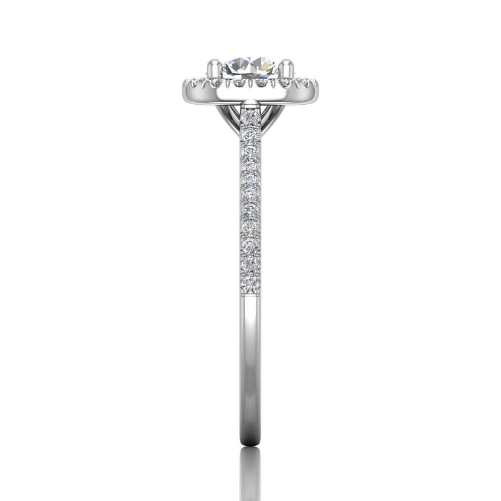 Vincents Fine Jewelry | Martin Flyer | Cutdown Micropave Halo Engagement Ring