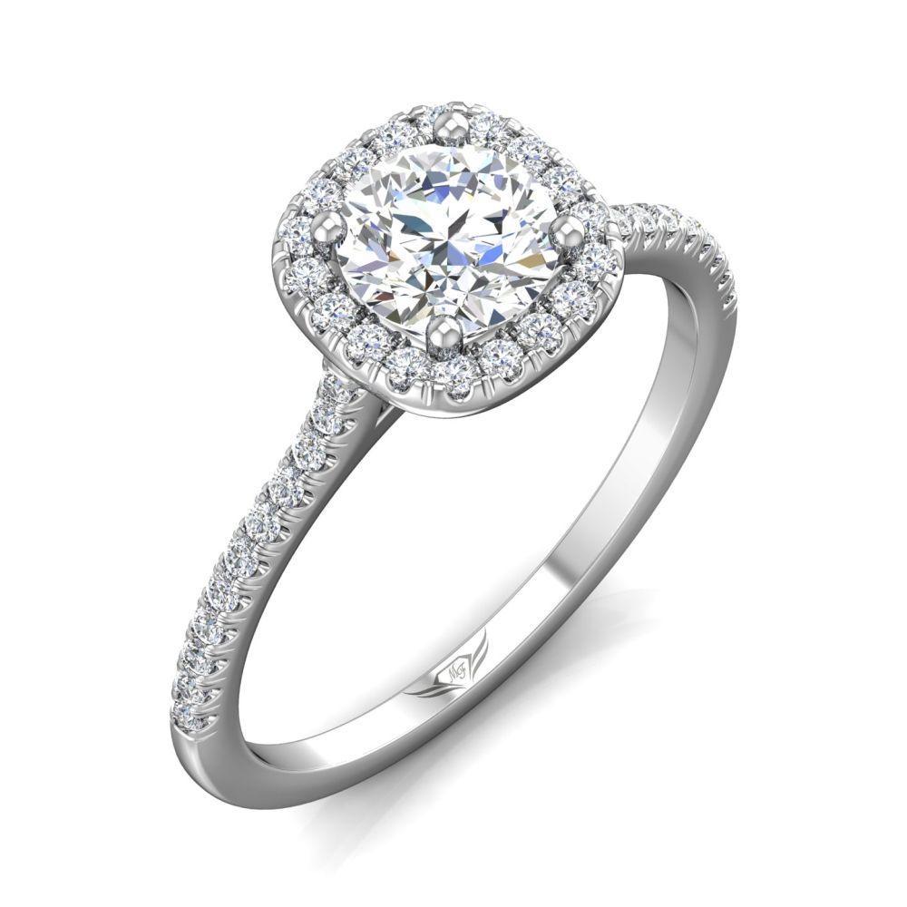Vincents Fine Jewelry | Martin Flyer | Cutdown Micropave Halo Engagement Ring