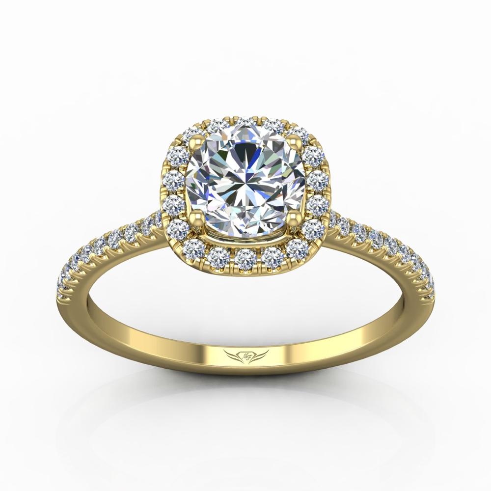 Vincents Fine Jewelry | Martin Flyer | Cutdown Micropave Halo Engagement Ring