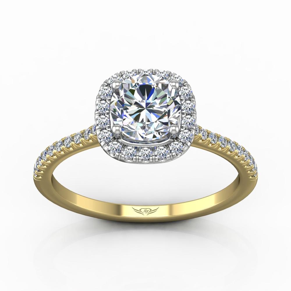 Vincents Fine Jewelry | Martin Flyer | Cutdown Micropave Halo Engagement Ring