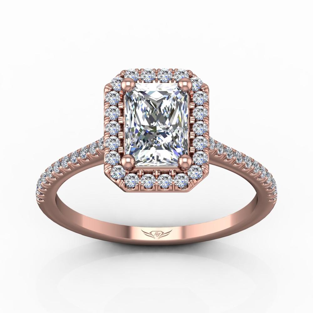 Vincents Fine Jewelry | Martin Flyer | Micropave Halo Engagement Ring