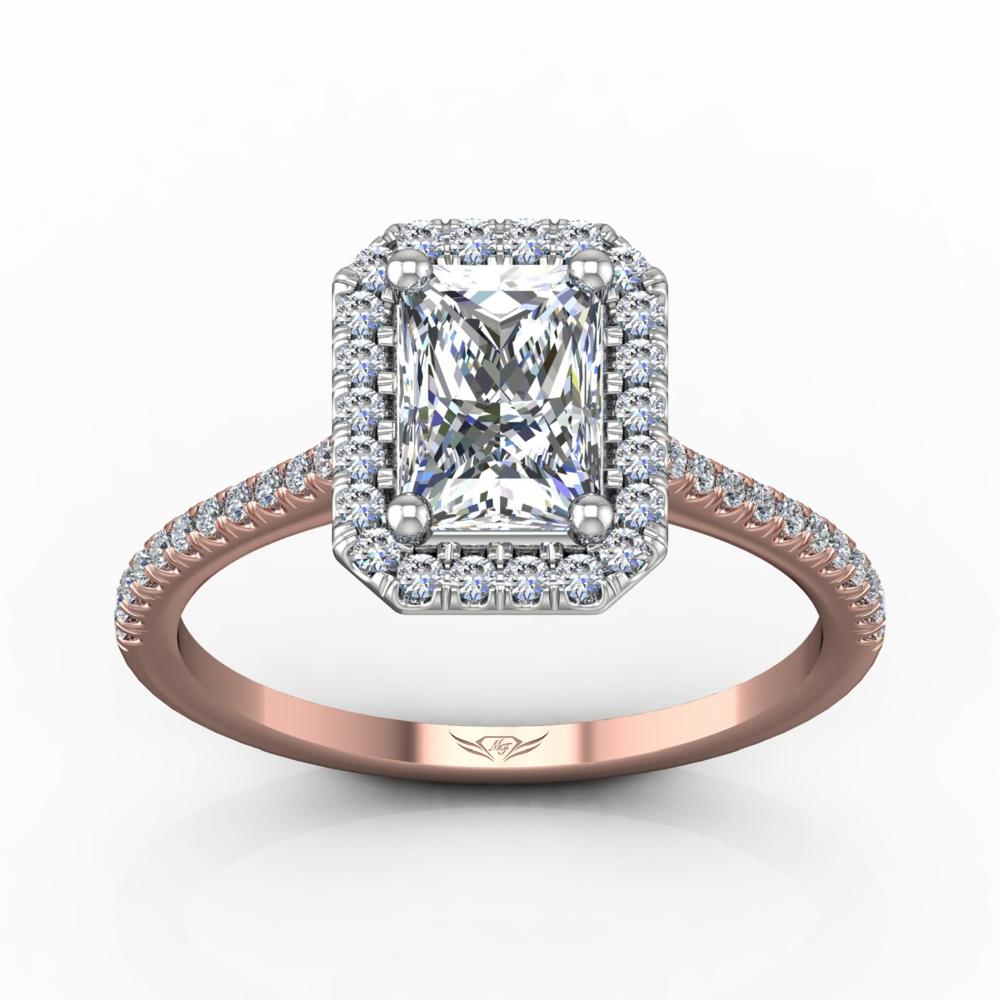 Vincents Fine Jewelry | Martin Flyer | Micropave Halo Engagement Ring