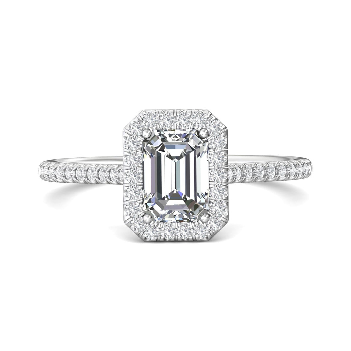 Vincents Fine Jewelry | Martin Flyer | Micropave Halo Engagement Ring