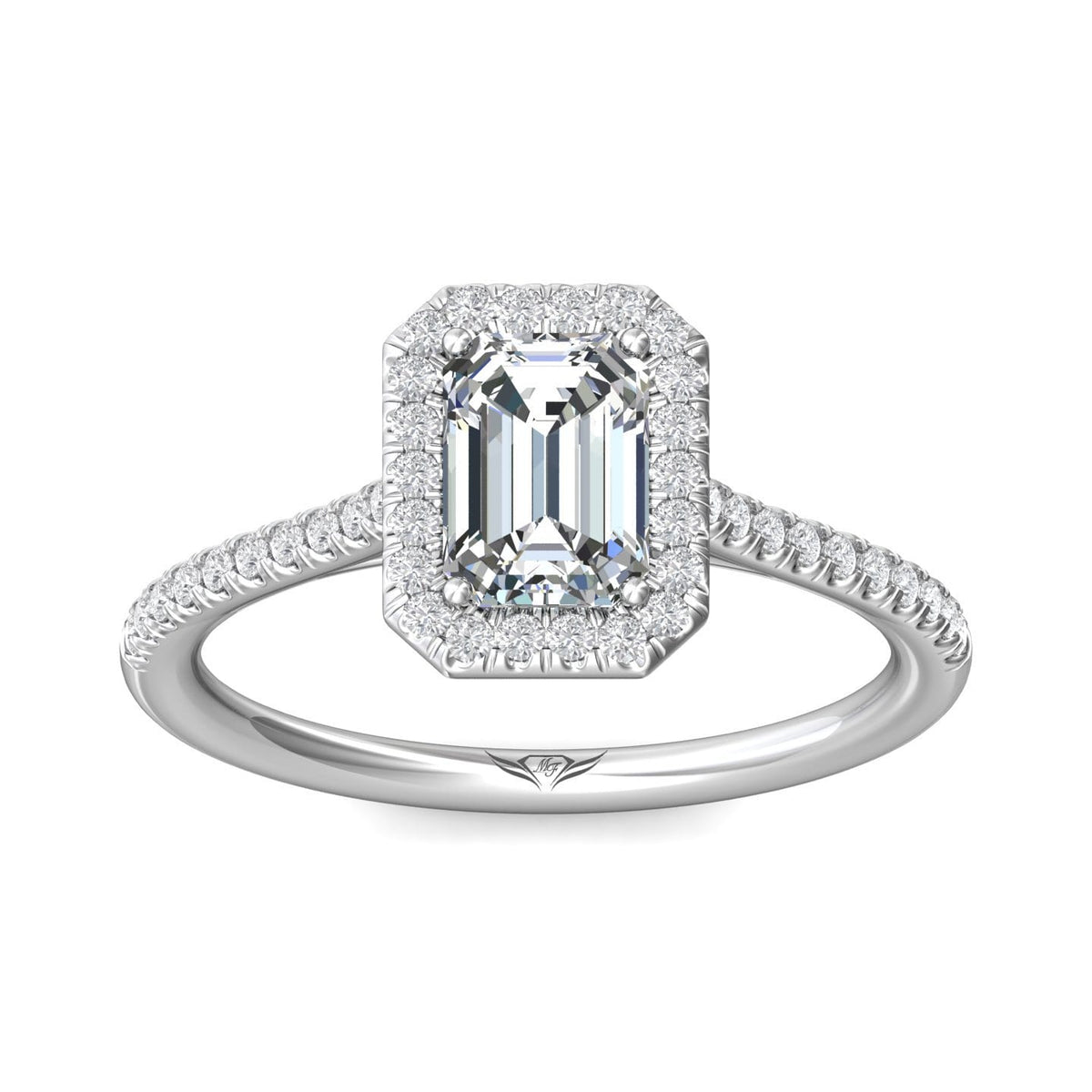 Vincents Fine Jewelry | Martin Flyer | Micropave Halo Engagement Ring