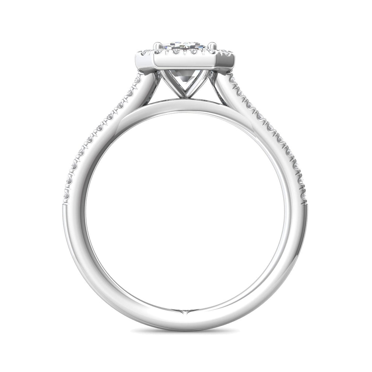 Vincents Fine Jewelry | Martin Flyer | Micropave Halo Engagement Ring