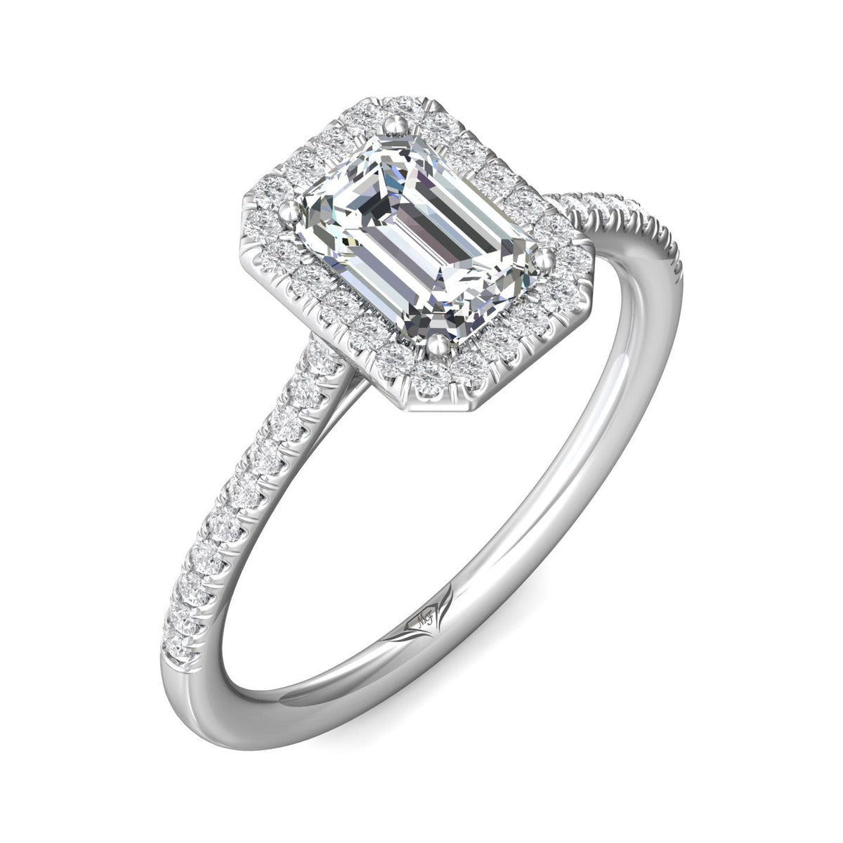 Vincents Fine Jewelry | Martin Flyer | Micropave Halo Engagement Ring
