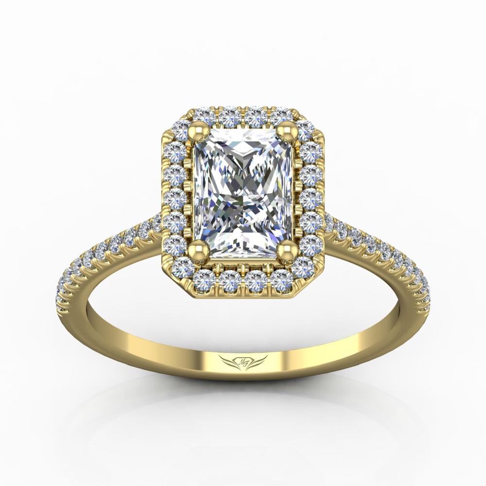 Vincents Fine Jewelry | Martin Flyer | Micropave Halo Engagement Ring
