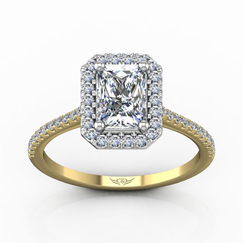 Vincents Fine Jewelry | Martin Flyer | Micropave Halo Engagement Ring