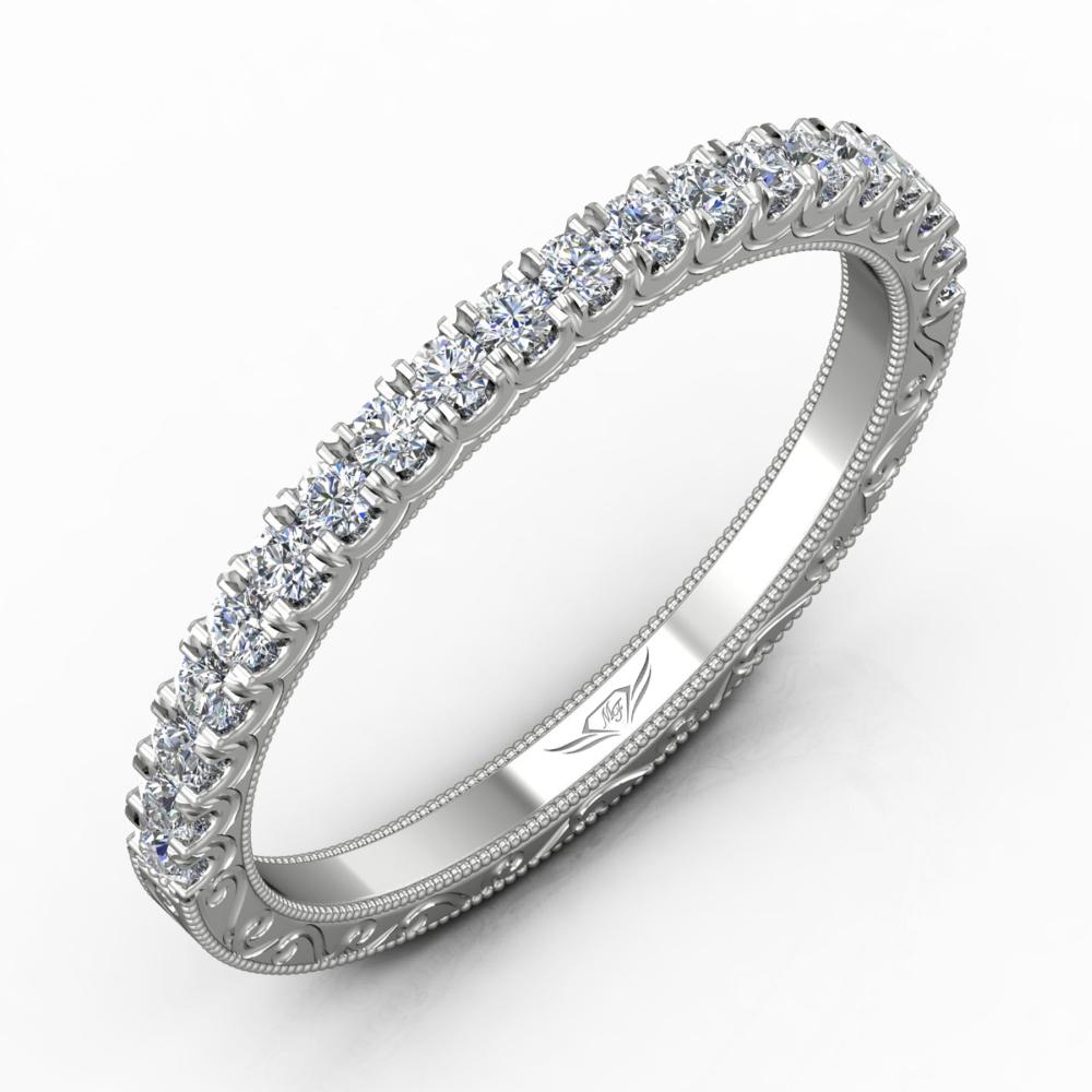 Vincents Fine Jewelry | Martin Flyer | Cutdown Micropave Matching Wedding Band